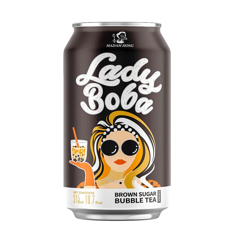 Lady Boba Bubble Tea in der Dose Brauner Zucker 315ml