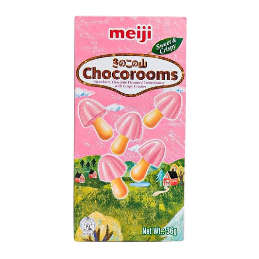 Meiji Mushroom chokladbitar & jordgubb 36g