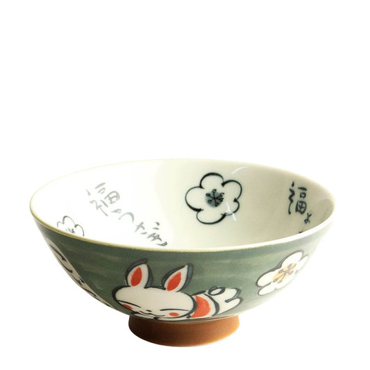 Risskål Grön Kaniner 14cm