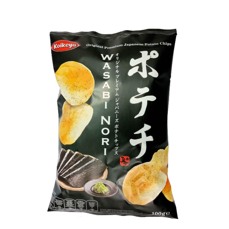 Wasabi- und Nori-Kartoffelchips japanische Koikeya