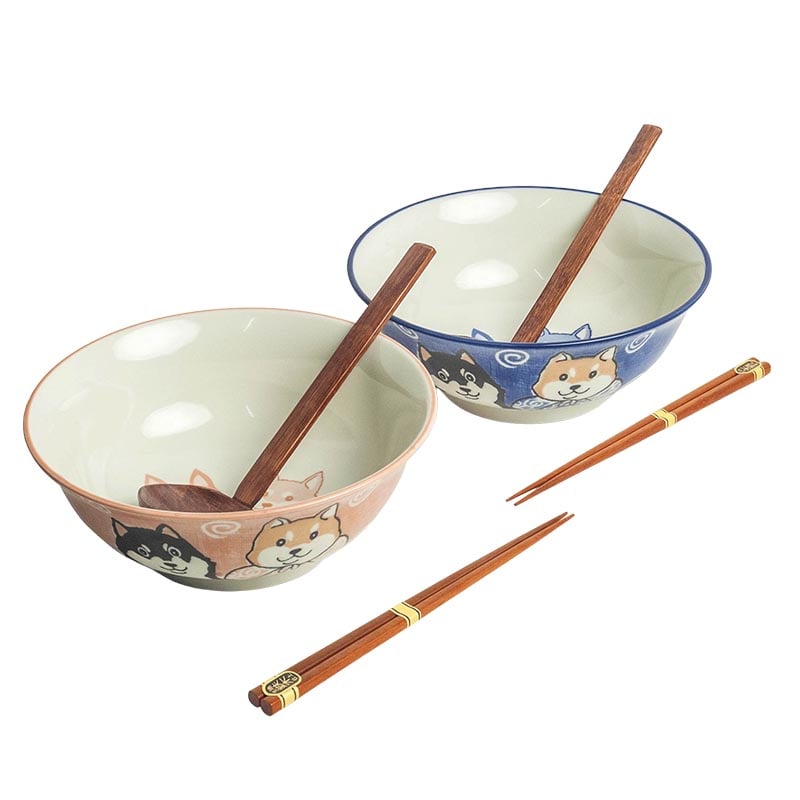 Ramen-Set Essstäbchen & Löffel Shiba