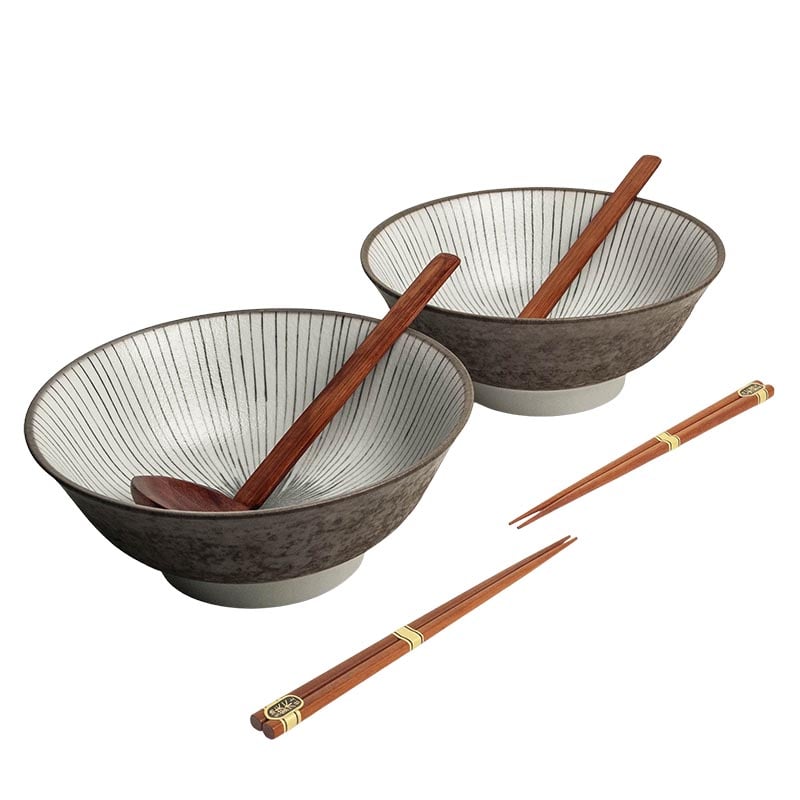 Ramenset Pinnar & Löffel Shima