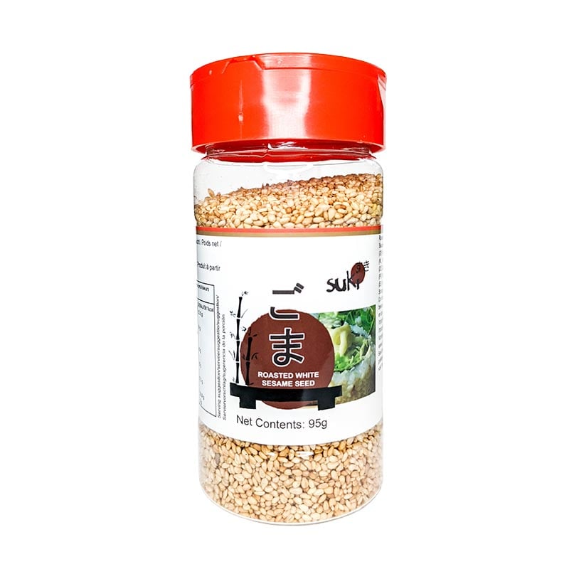 Geröstete weiße Sesamsamen im Glas 95g