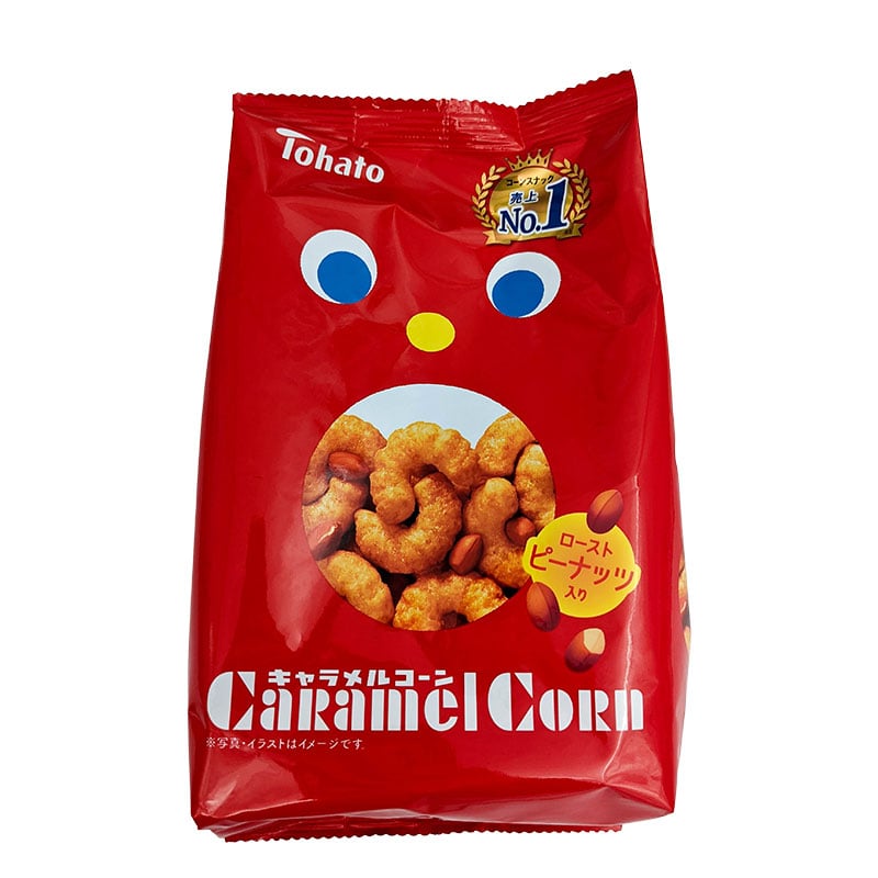 Tohato Karamellmais Erdnuss japanische Maispuffs 80g