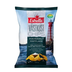Västkustchips Meersalz geriffelt Estrella 180g