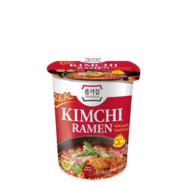 Nudeln mit echtem Kimchi, Becher
