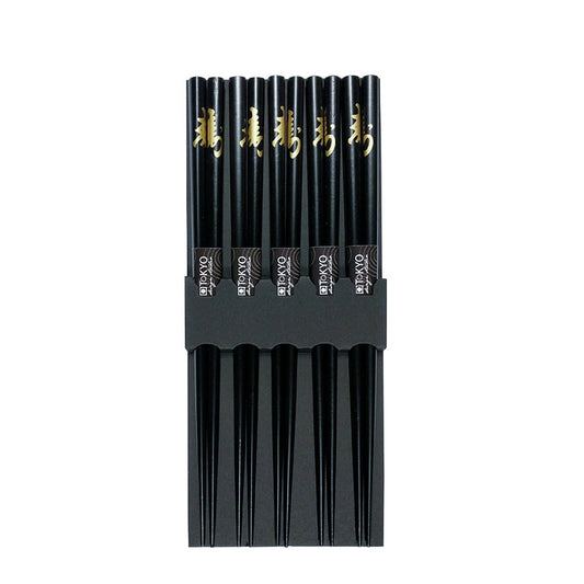Carbon Black Essstäbchen Kotobuki 5 Paare